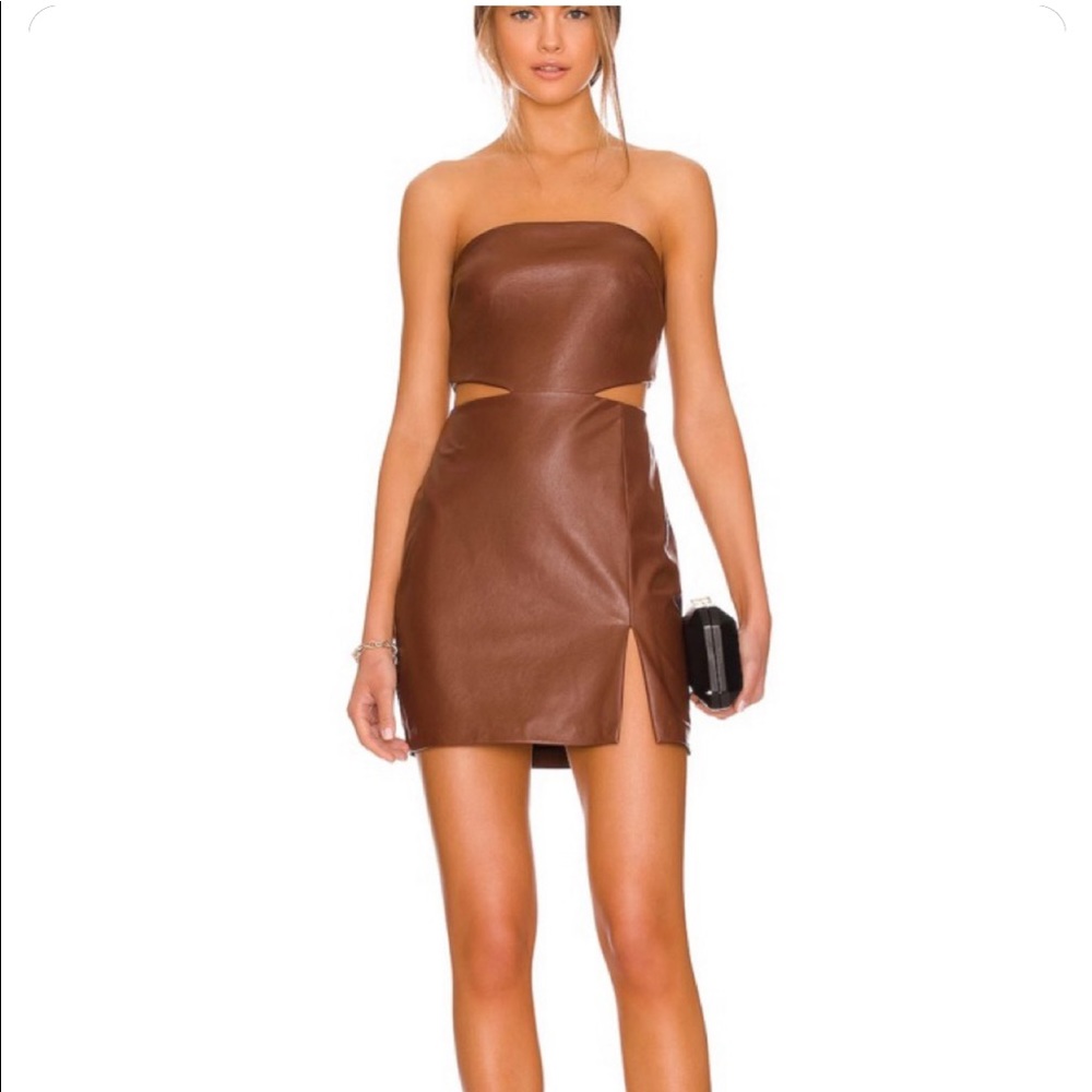 Amanda uprichard faux leather dress